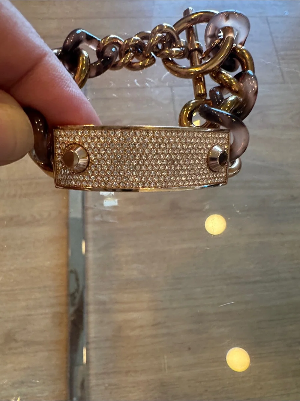 Michael Kors 5 Gold-Tone Chain Link Bracelet